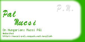 pal mucsi business card